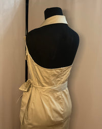 Vestido midi beige