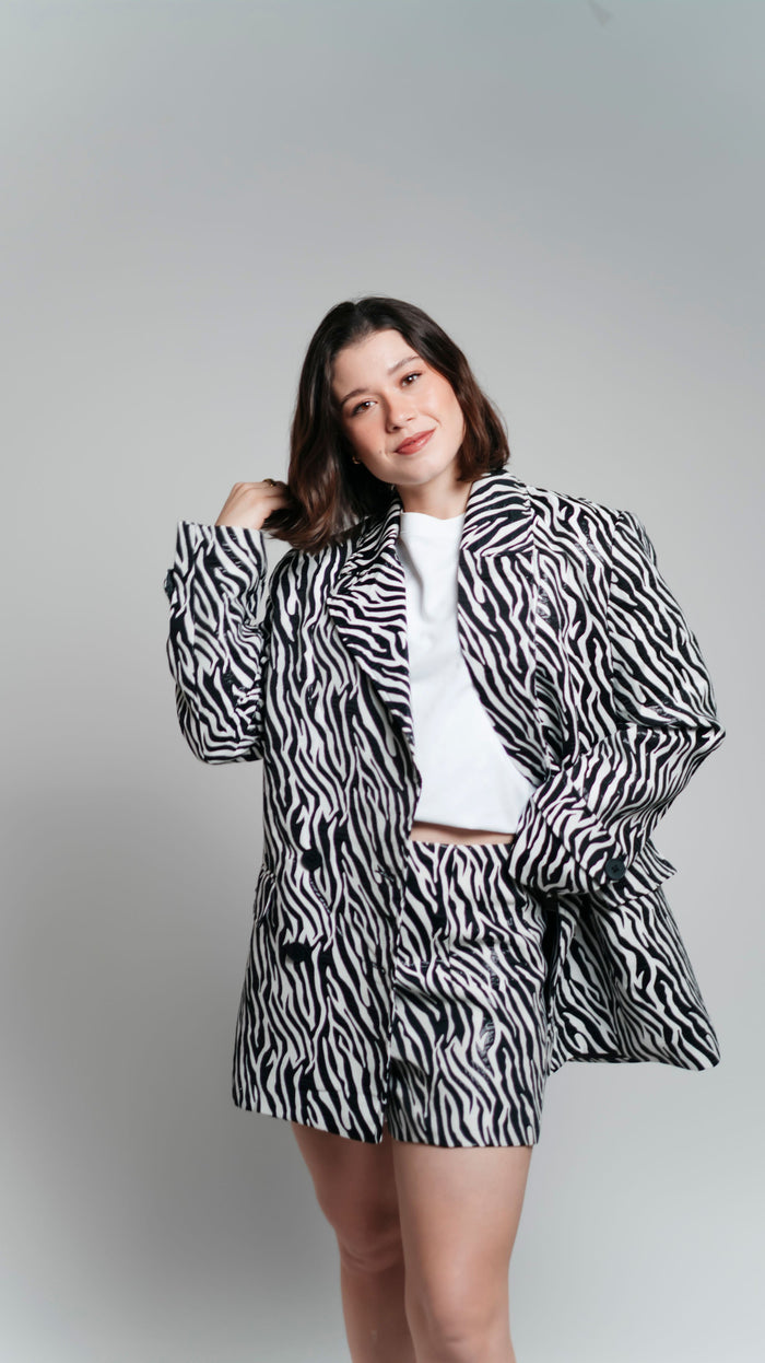 Conjunto animal print cebra