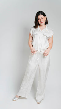 Conjunto chaleco pantalón satinado