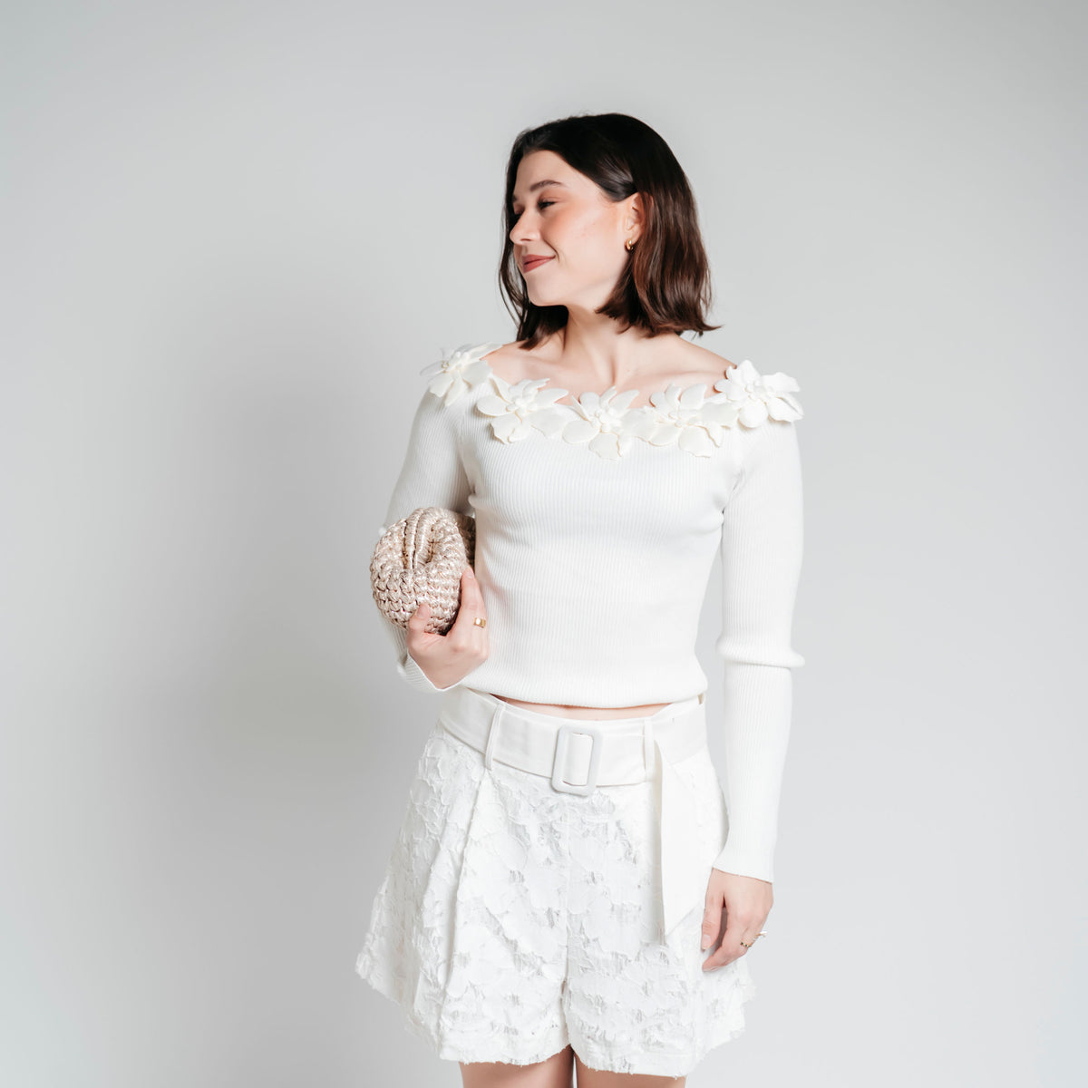 Blusa flores planas