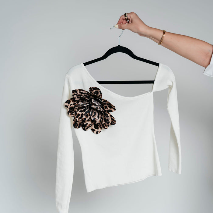 Blusa flor animal print