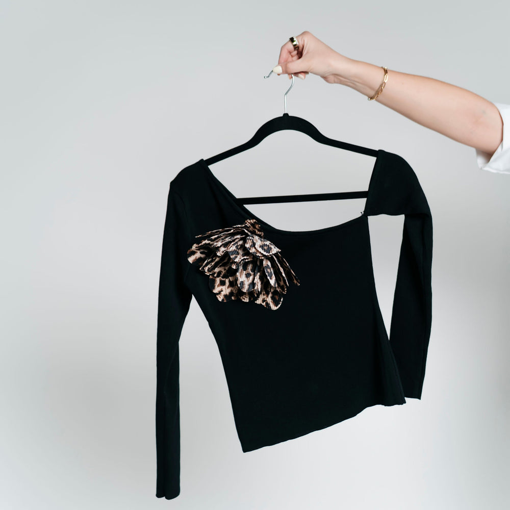 Blusa flor animal print