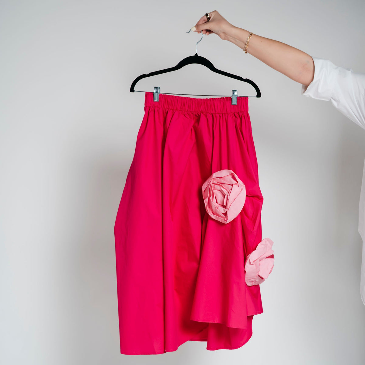 Falda midi flores