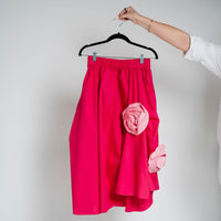 Falda midi flores