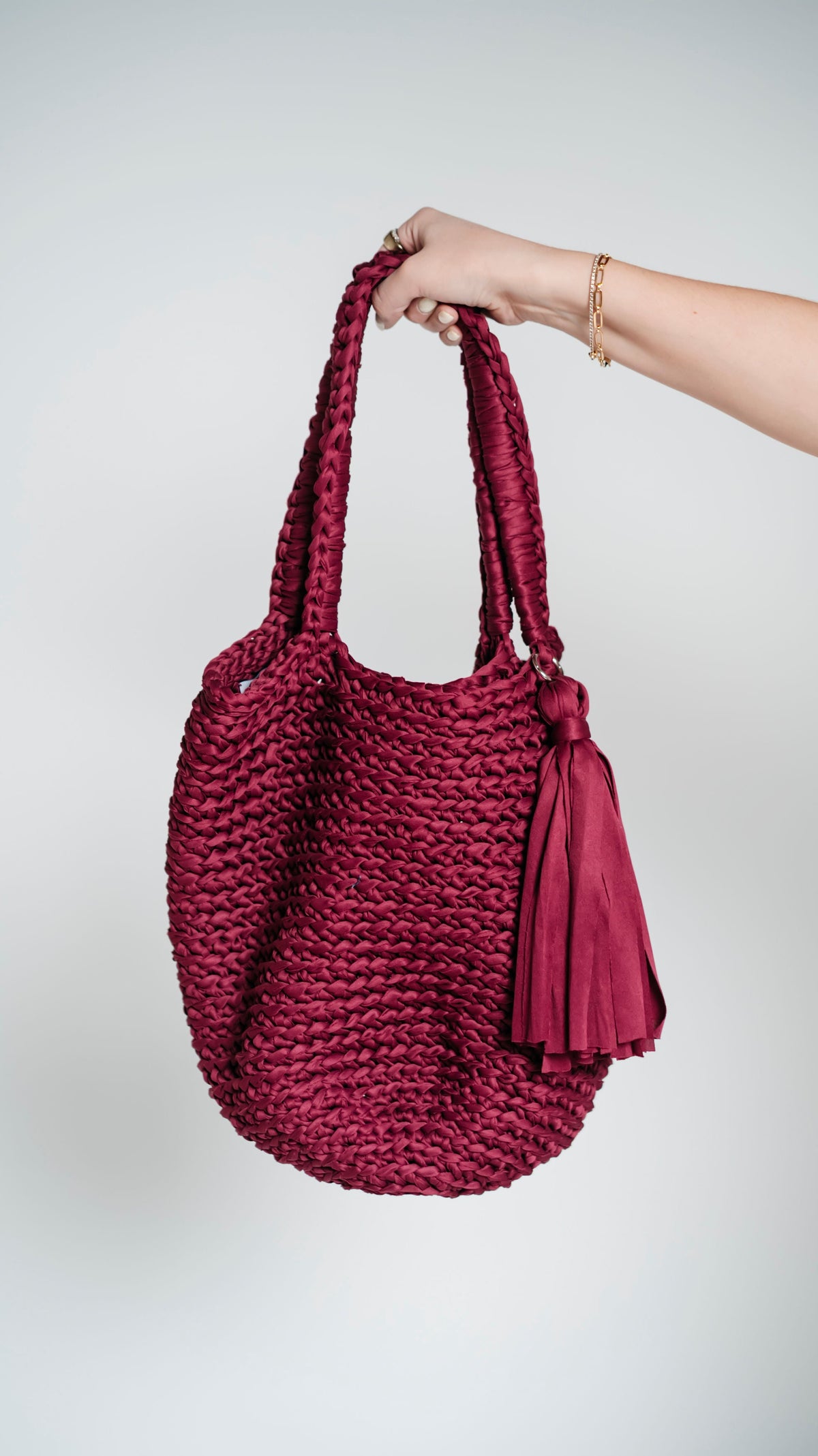 Bolsa playera tejida