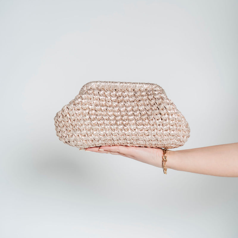 Bolsa tejida brillo