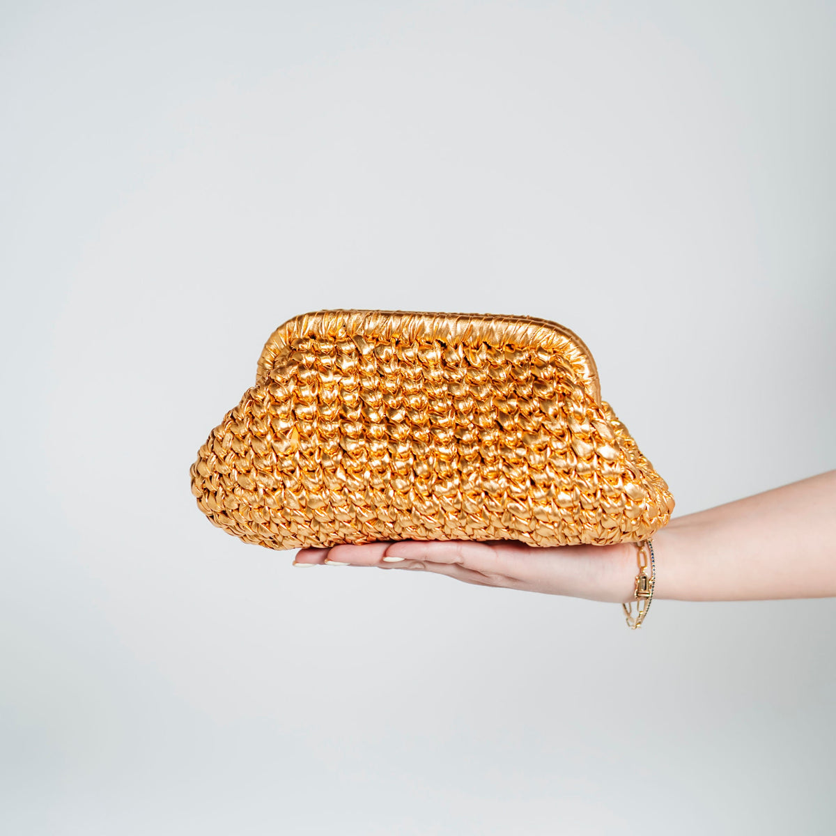 Bolsa tejida brillo