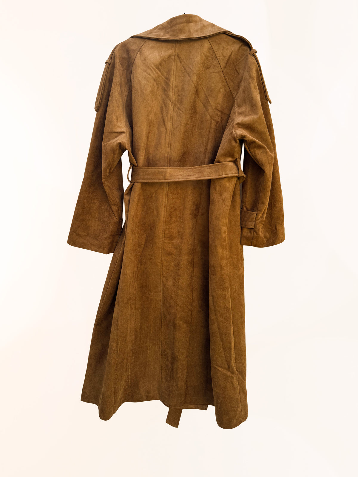 Gabardina de gamuza camel