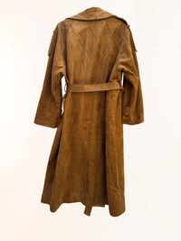Gabardina de gamuza camel