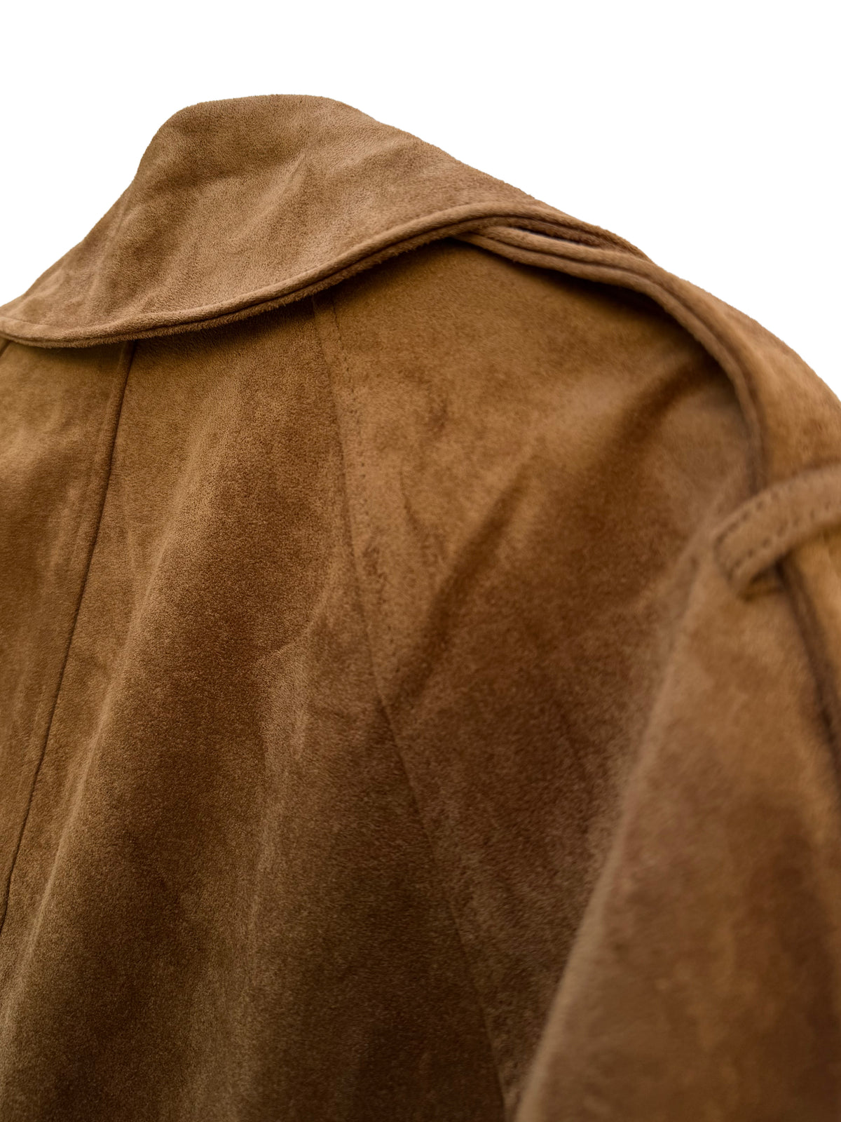 Gabardina de gamuza camel