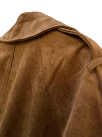 Gabardina de gamuza camel