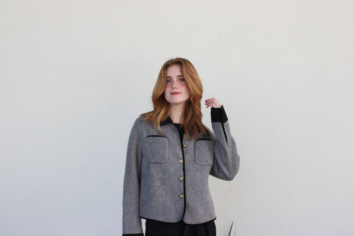 Abrigo Bitono Gris y Negro