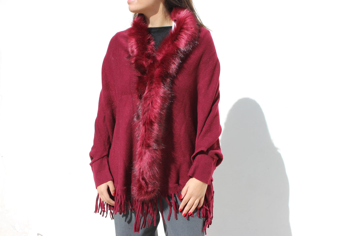 Capa Faux Fur Vino