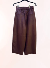 Pantalón piel corte globo