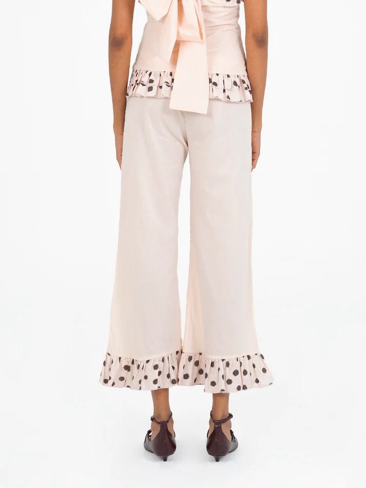 Pantalón rosa con polka dots