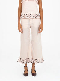 Top strapless de lunares blancos