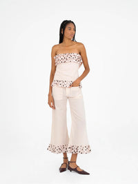 Pantalón rosa con polka dots