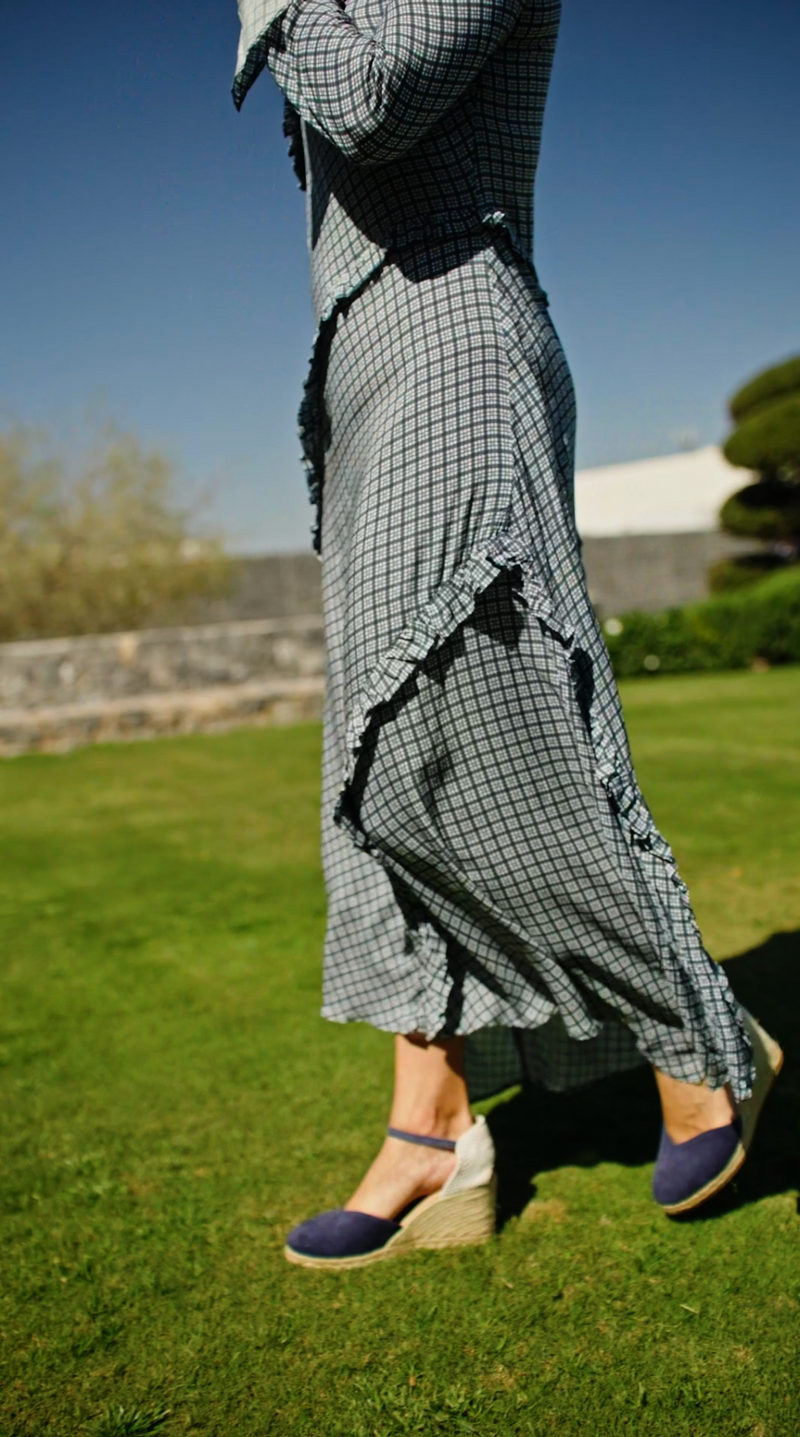 Vestido largo azul