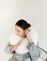 Chaqueta de Mezclilla con Cuello Desprendible Fox