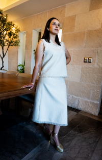 Conjunto perla con brillos