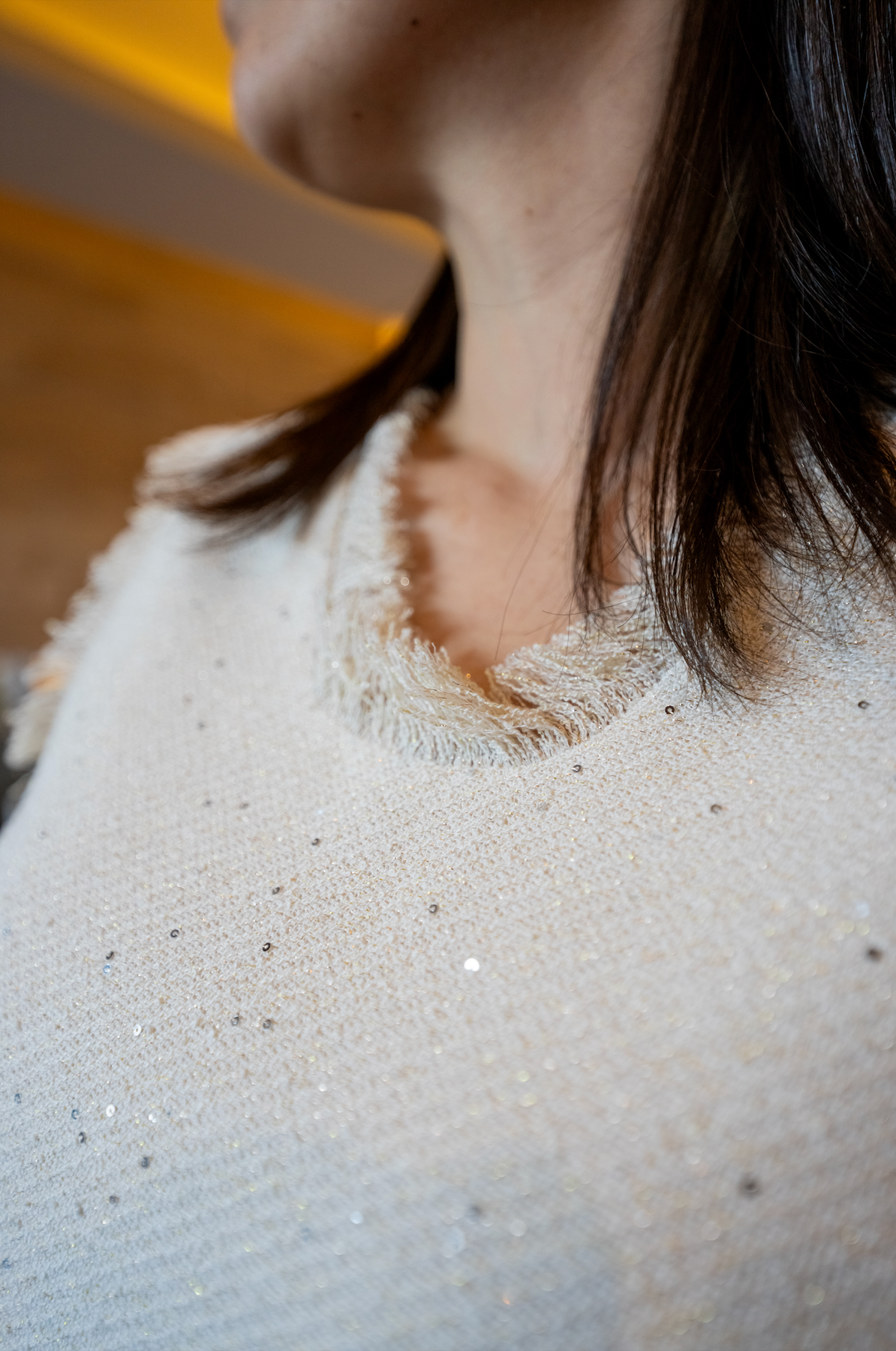 Conjunto perla con brillos