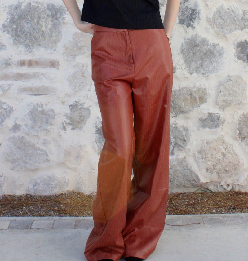 Pantalón rayas brilloso