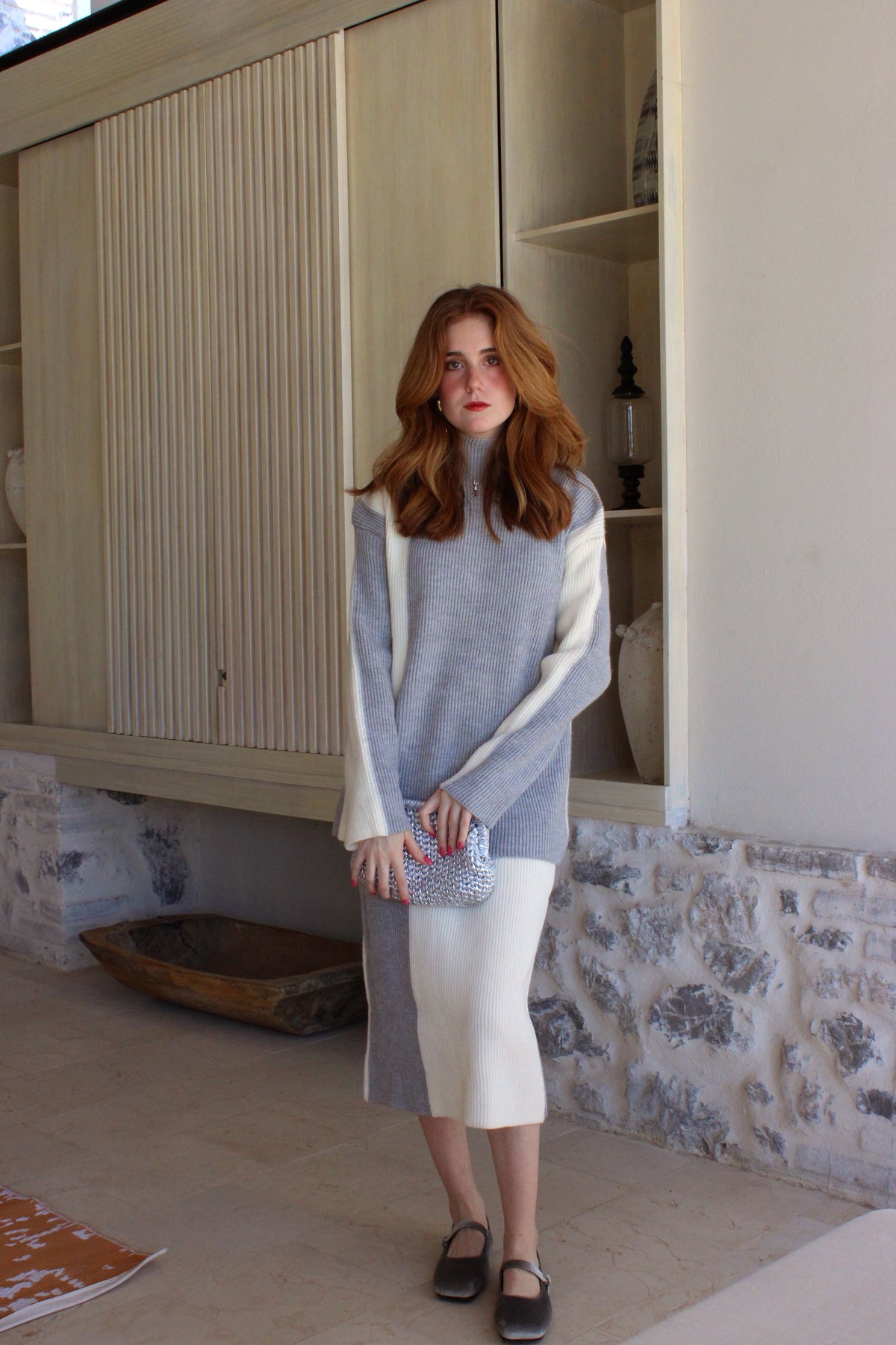 Conjunto Falda y Sueter Tejido